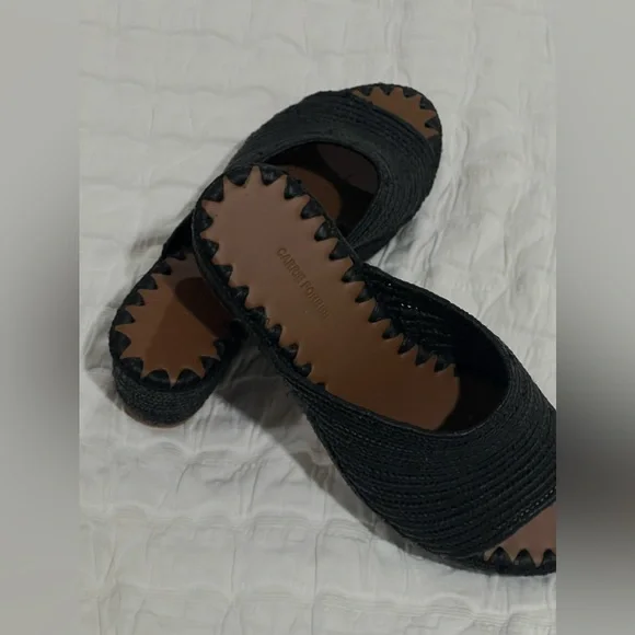 Carrie Forbes Karim Woven Raffia Wedge Slide - Picture 3 of 8